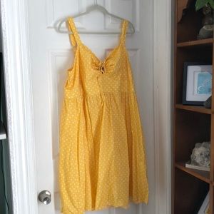Yellow polka dot sundress